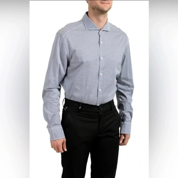 Boss Hugo Boss Men’s T-Swain Tailored Slim Fit Button Down L/S Shirt - Picture 1 of 9